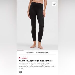 lululemon athletica Black High-Rise Leggings